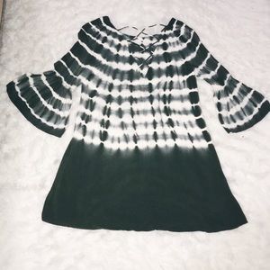 💚NEW💚 Tie-Dye/Acid WashDress w/ Flared Sleeves